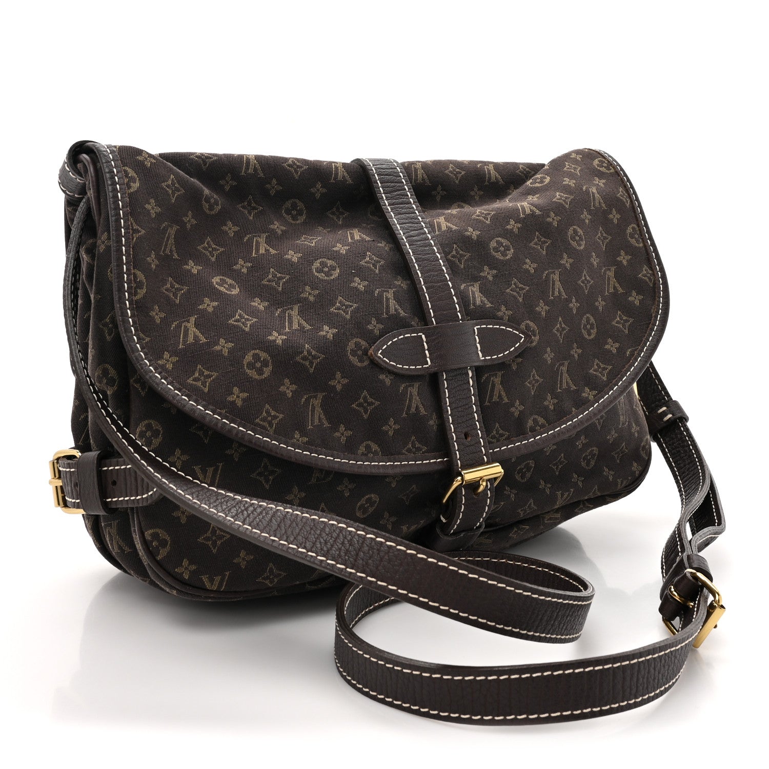 Louis Vuitton Monogram Mini Lin Saumur Ebene 3 of 17