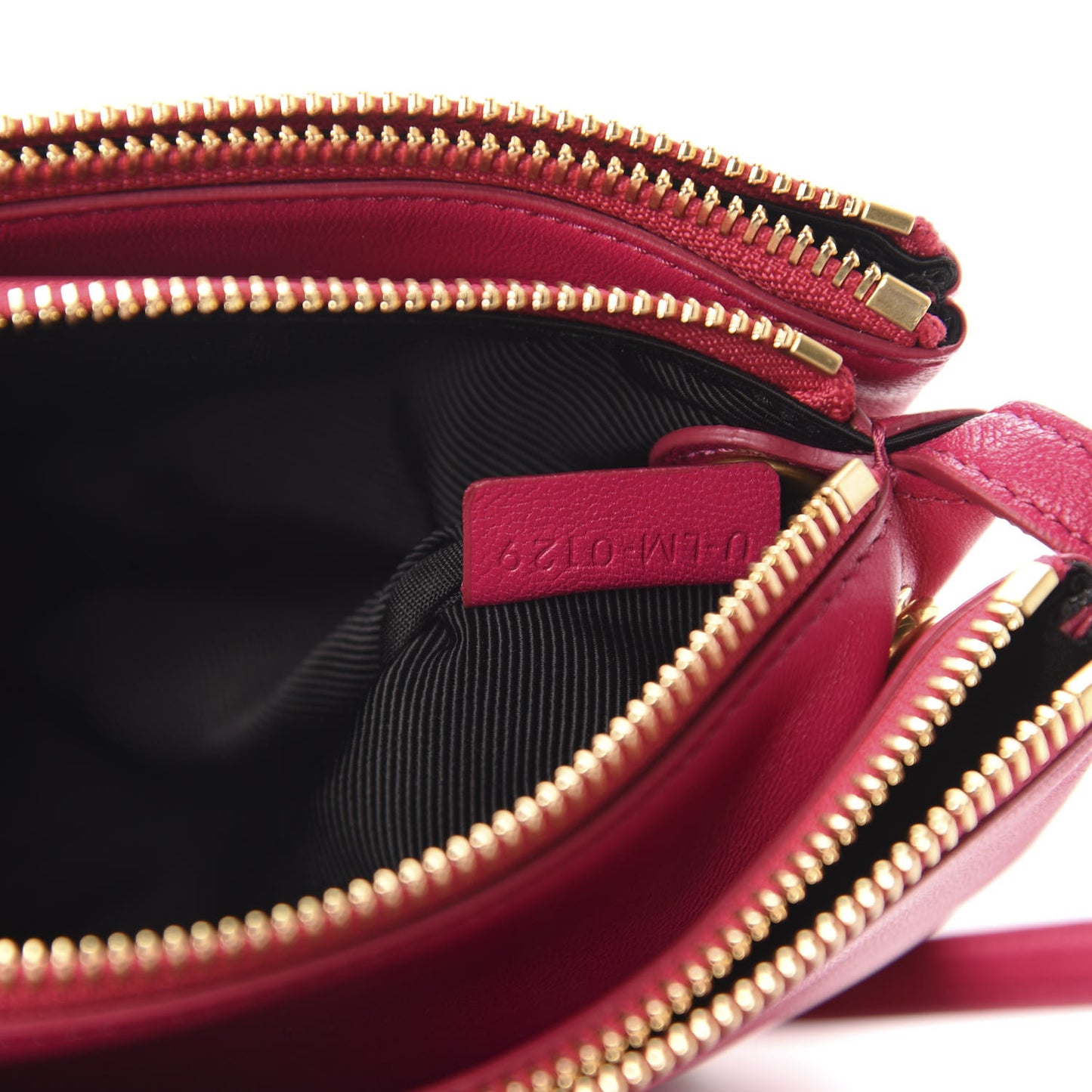 Lambskin Small Trio Crossbody Bag Fuchsia