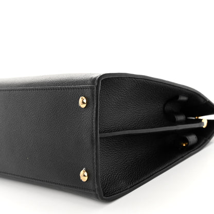Burberry Grainy Calfskin Medium Title Bag Black 10 of 11