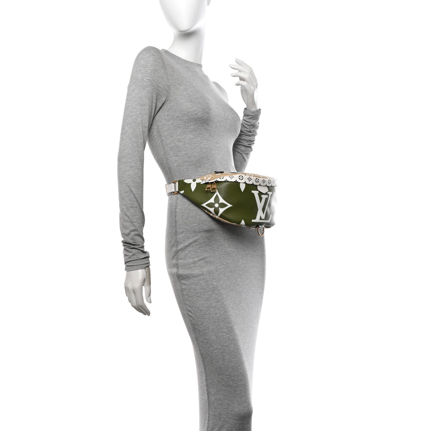 Louis Vuitton Monogram Giant Bumbag Kaki Beige 2 of 11