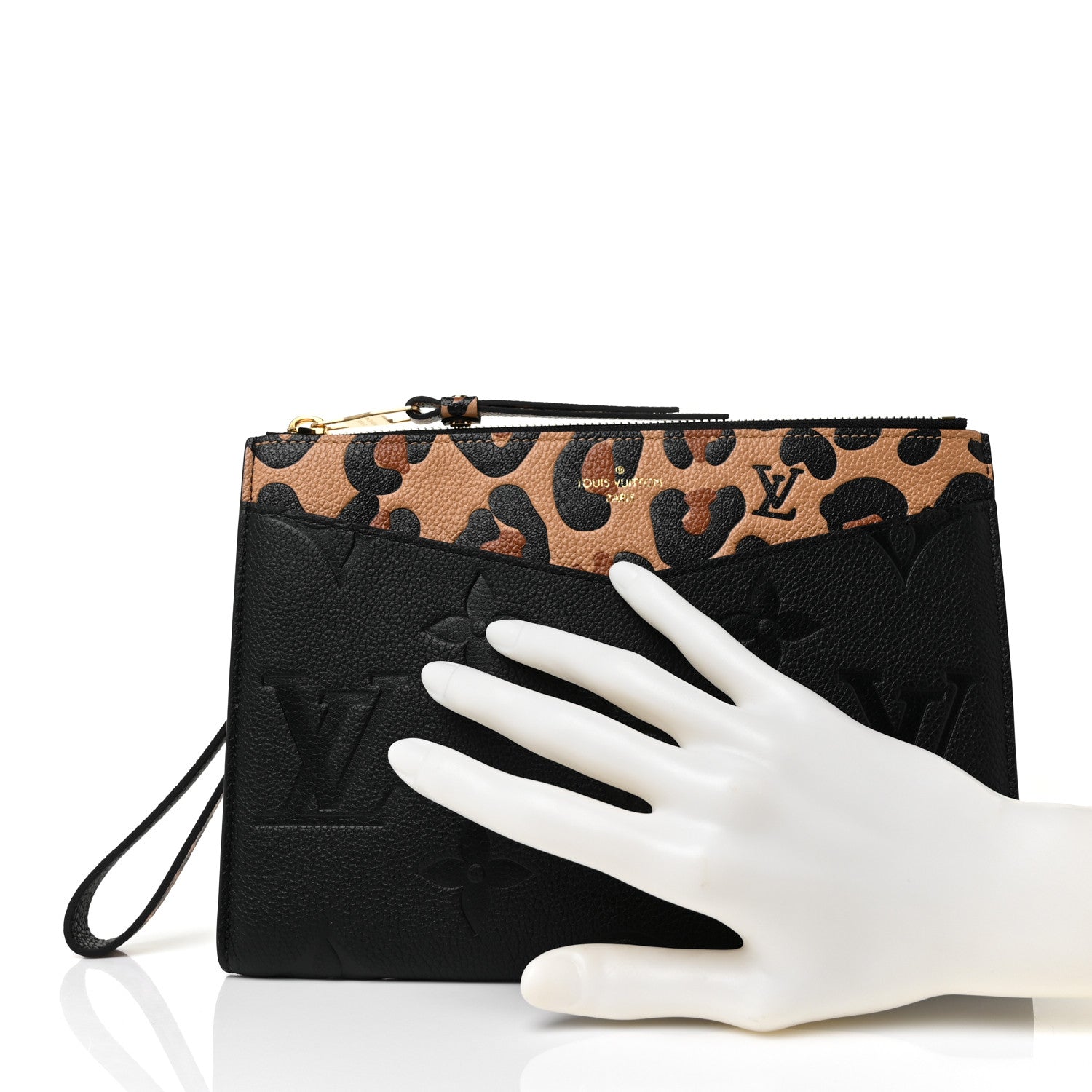 Louis Vuitton Empreinte Monogram Giant Wild at Heart Pochette Melanie MM Black 2 of 8