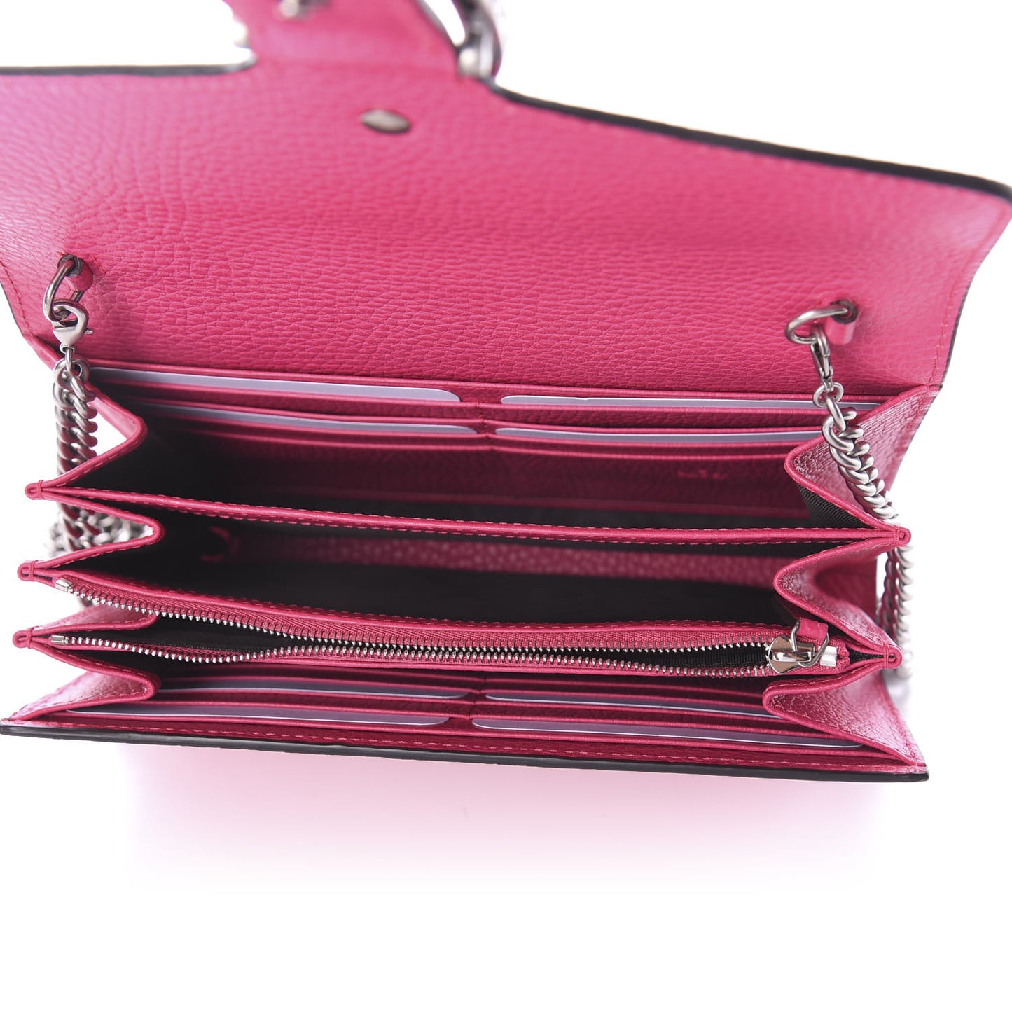 Dollar Calfskin Crystal Mini Dionysus Chain Wallet Box Pink