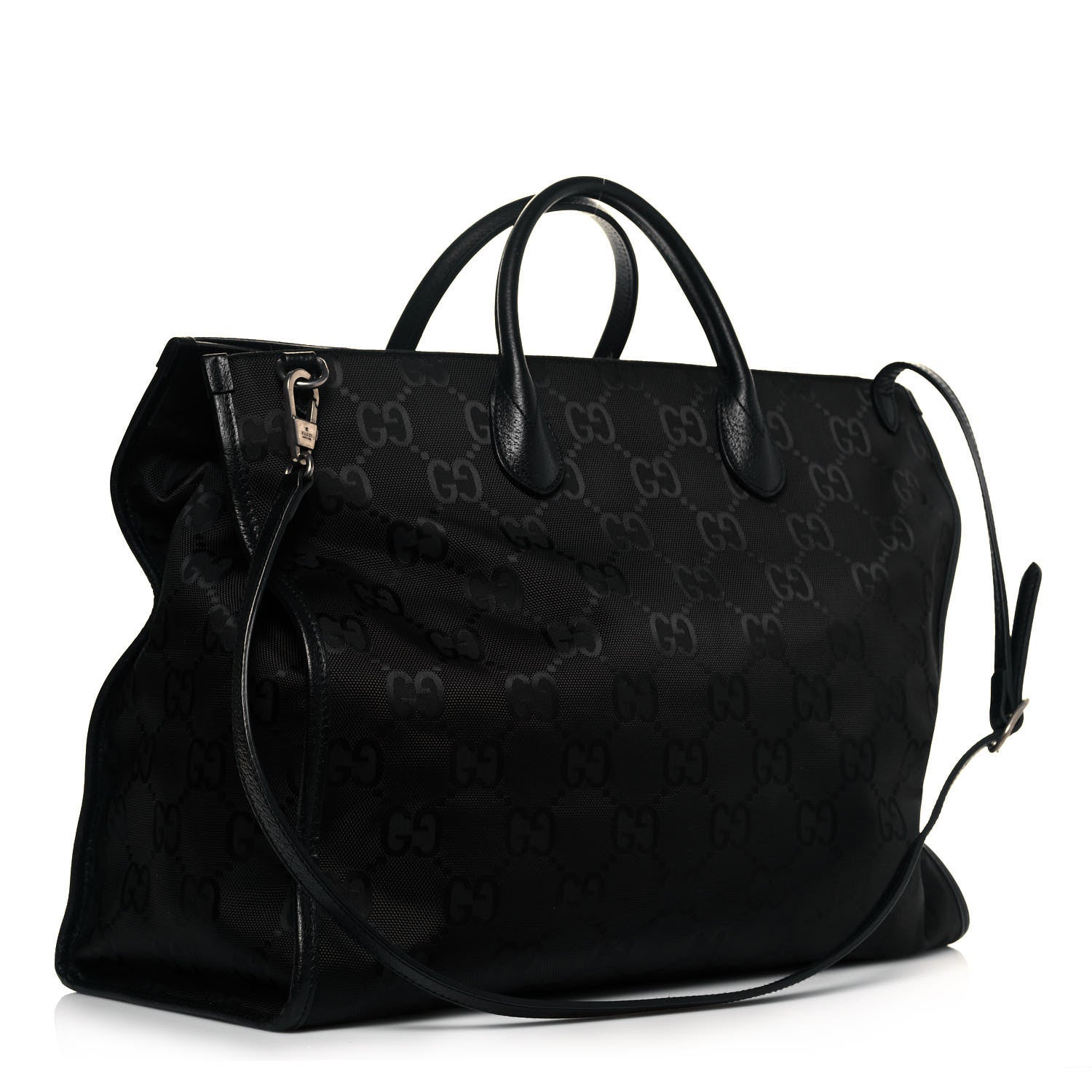 Gucci Econyl Nylon Monogram Large Off The Grid Tote Bag Black 3 of 11