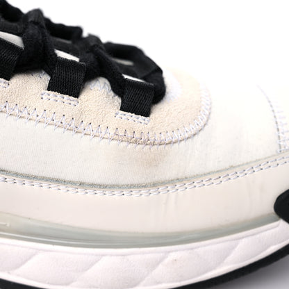Chanel Velvet Calfskin Mixed Fibers CC Sneakers 39.5 Ivory Black 10 of 14