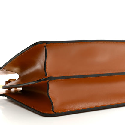 Fendi Vitello King Luxor Shiny Nappa Medium Peekaboo I SEE U East West Satchel Brandy Light Rose 9 of 11