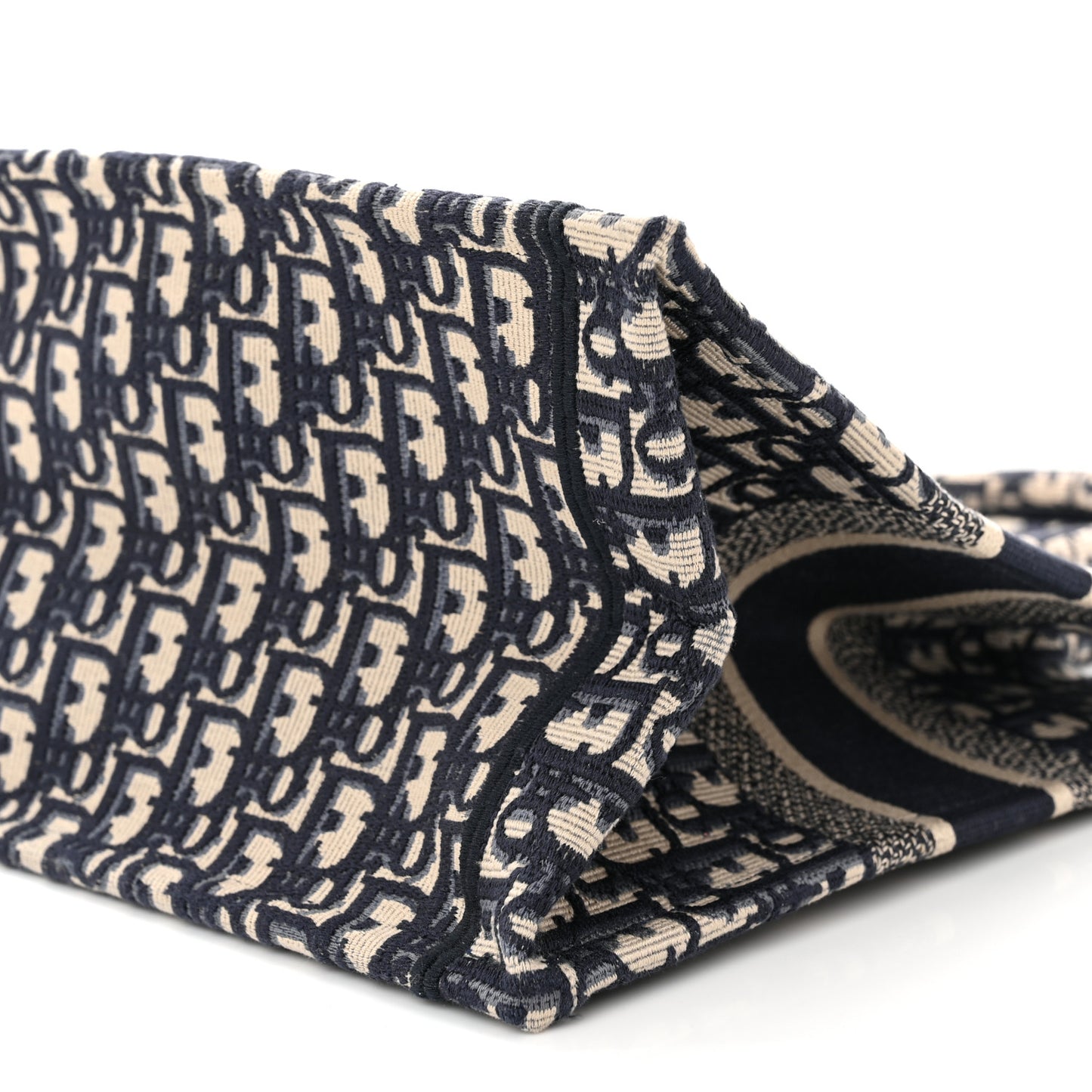 CHRISTIAN DIOR Oblique Medium Book Tote Blue Multicolor