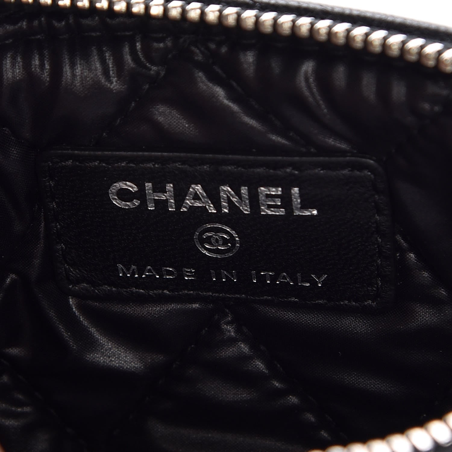Chanel Lambskin Quilted Small Cosmetic Case Black 6 of 8