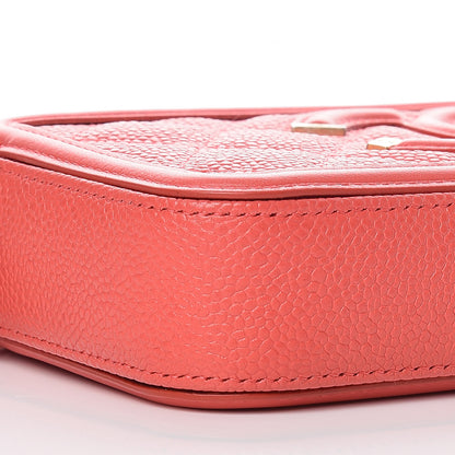Chanel Caviar Quilted CC Filigree Clutch With Chain Red 13 of 14
