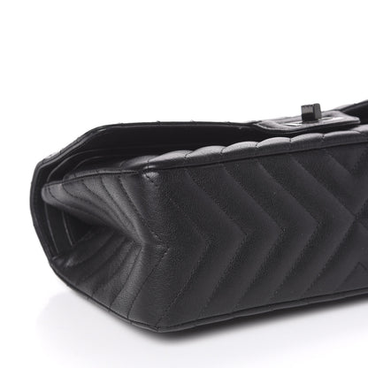 Chanel Sheepskin Chevron Quilted 2.55 Reissue 225 Double Flap So Black 7 of 11