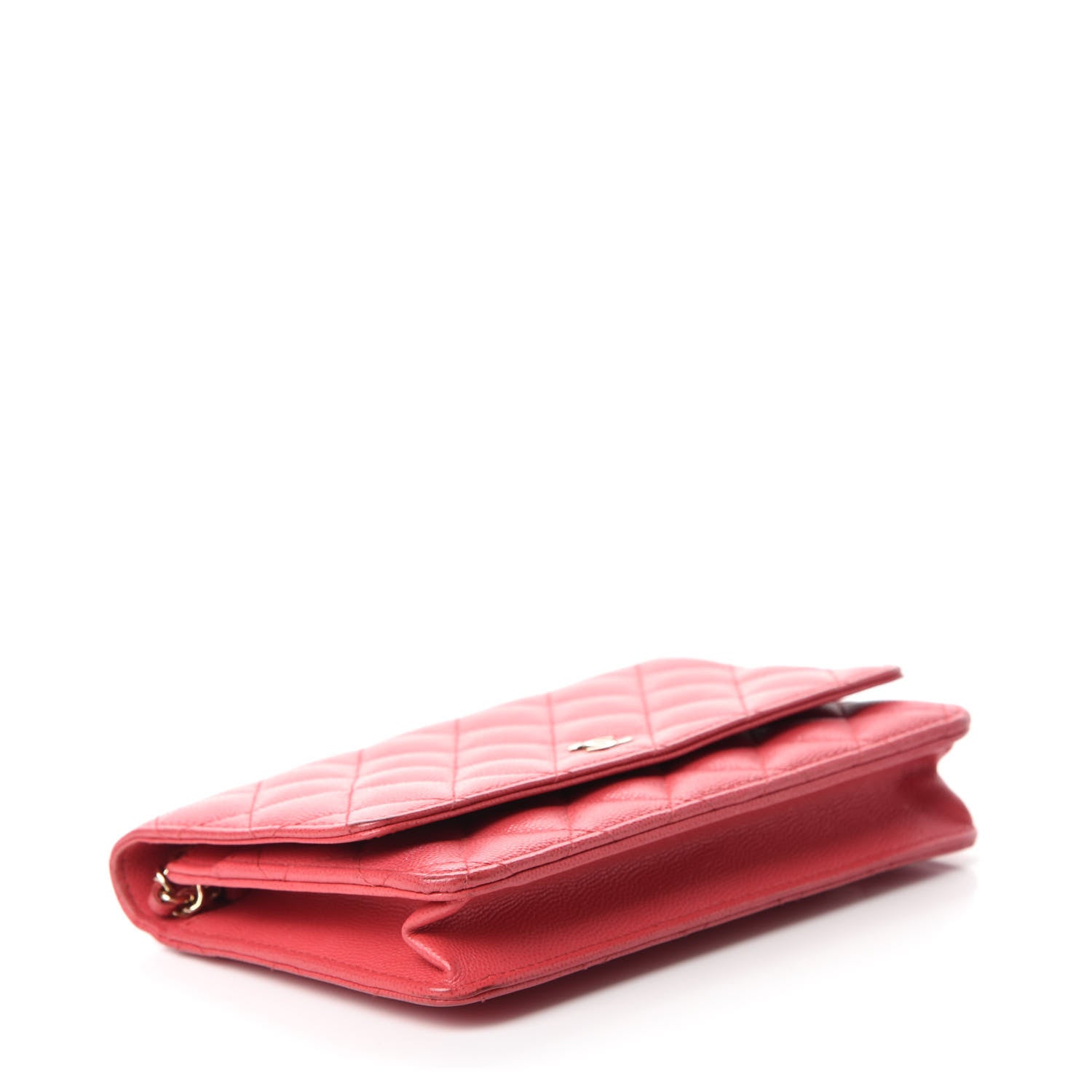 Chanel Caviar Quilted Wallet On Chain WOC Dark Pink 4 of 13