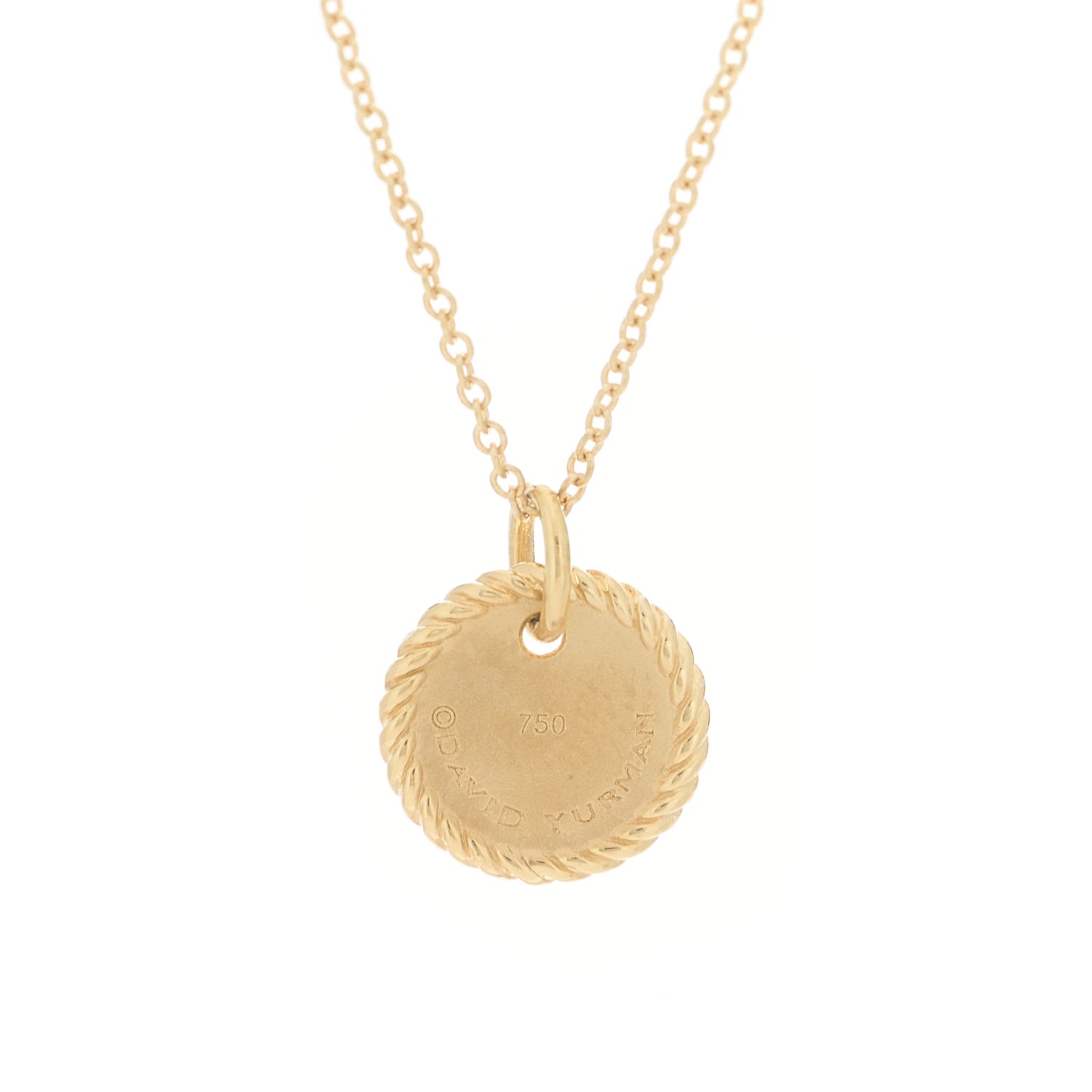 18K Yellow Gold Diamond Initial K Charm Pendant Necklace