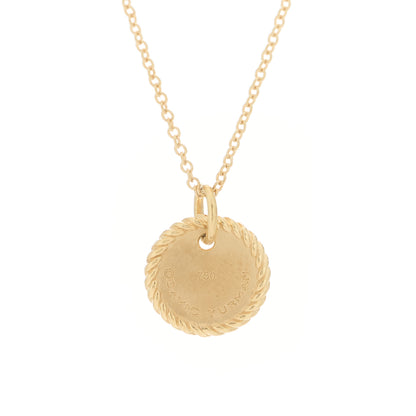 David Yurman 18K Yellow Gold Diamond Initial K Charm Pendant Necklace 5 of 6