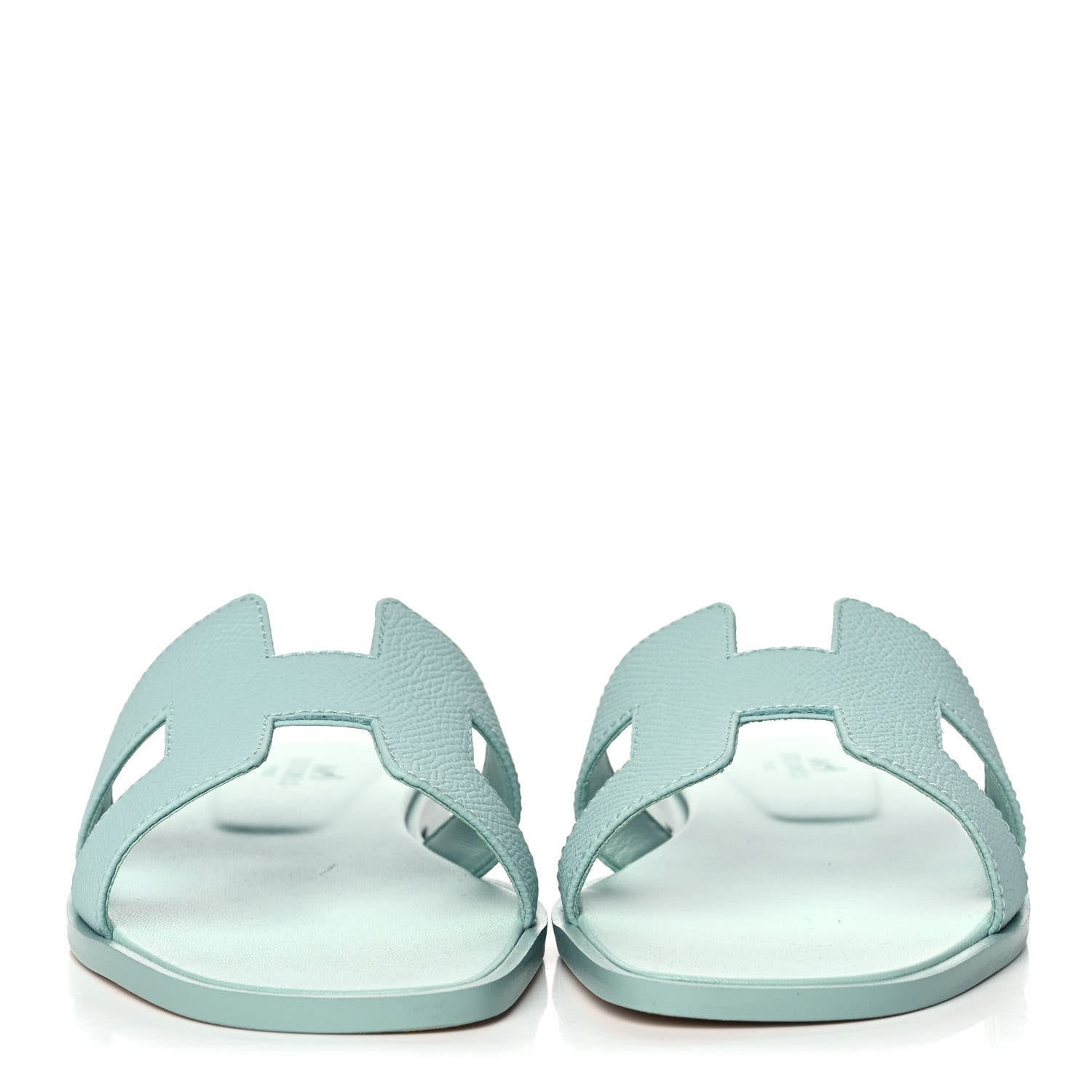 Hermes Epsom Oran Sandals 36.5 Vert Embrun 2 of 10