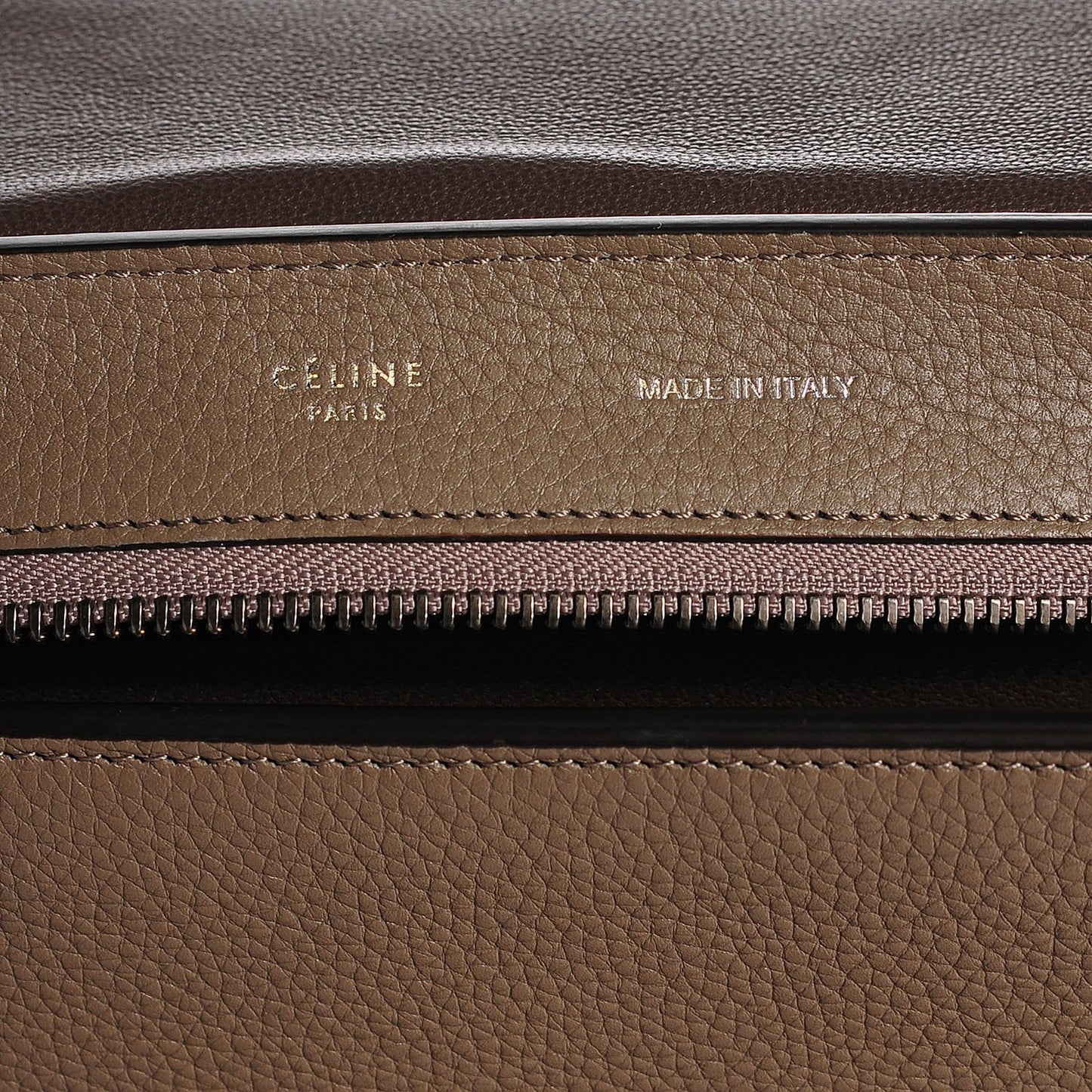 Drummed Calfskin Suede Medium Trapeze Taupe