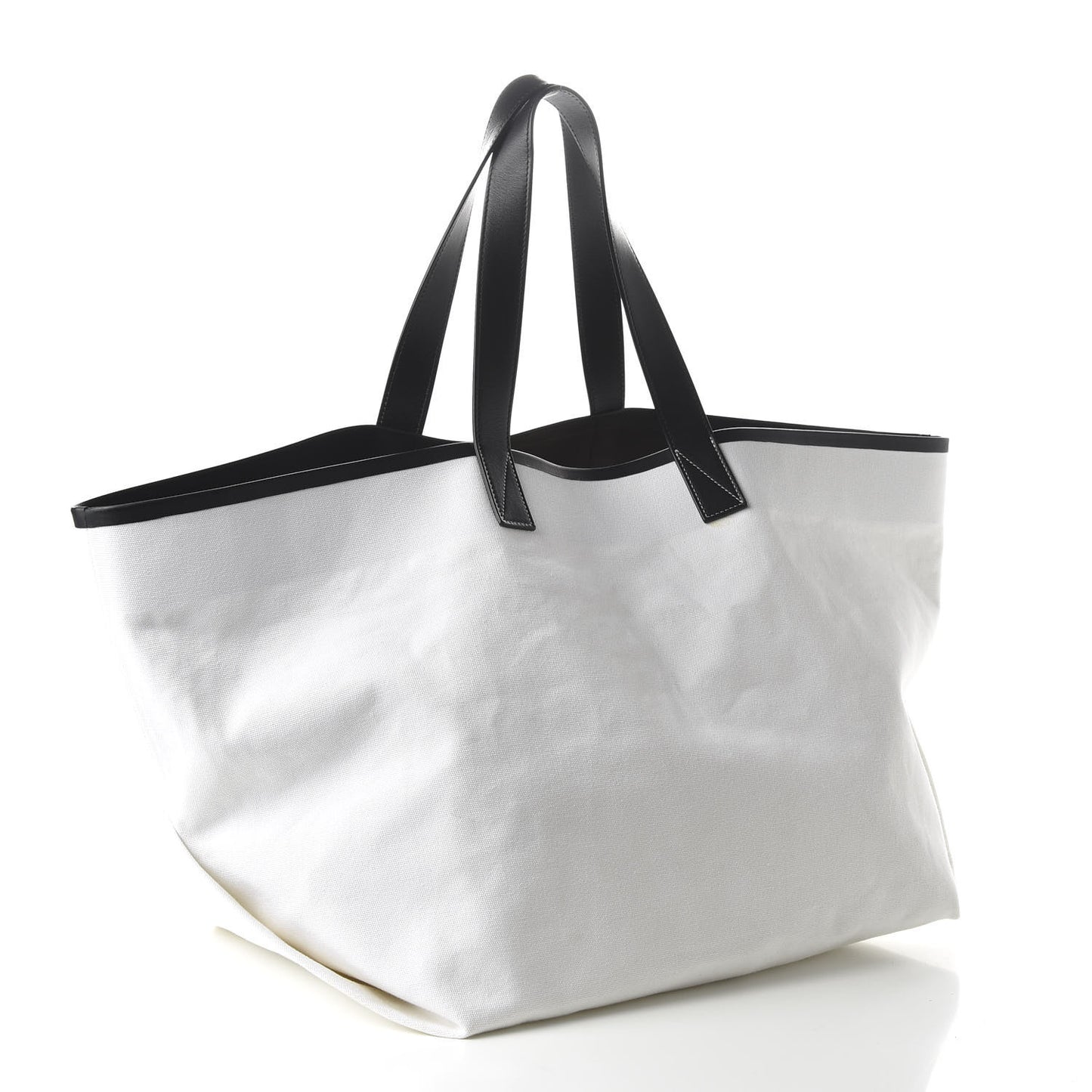 Textile Large Made In Tote White Black