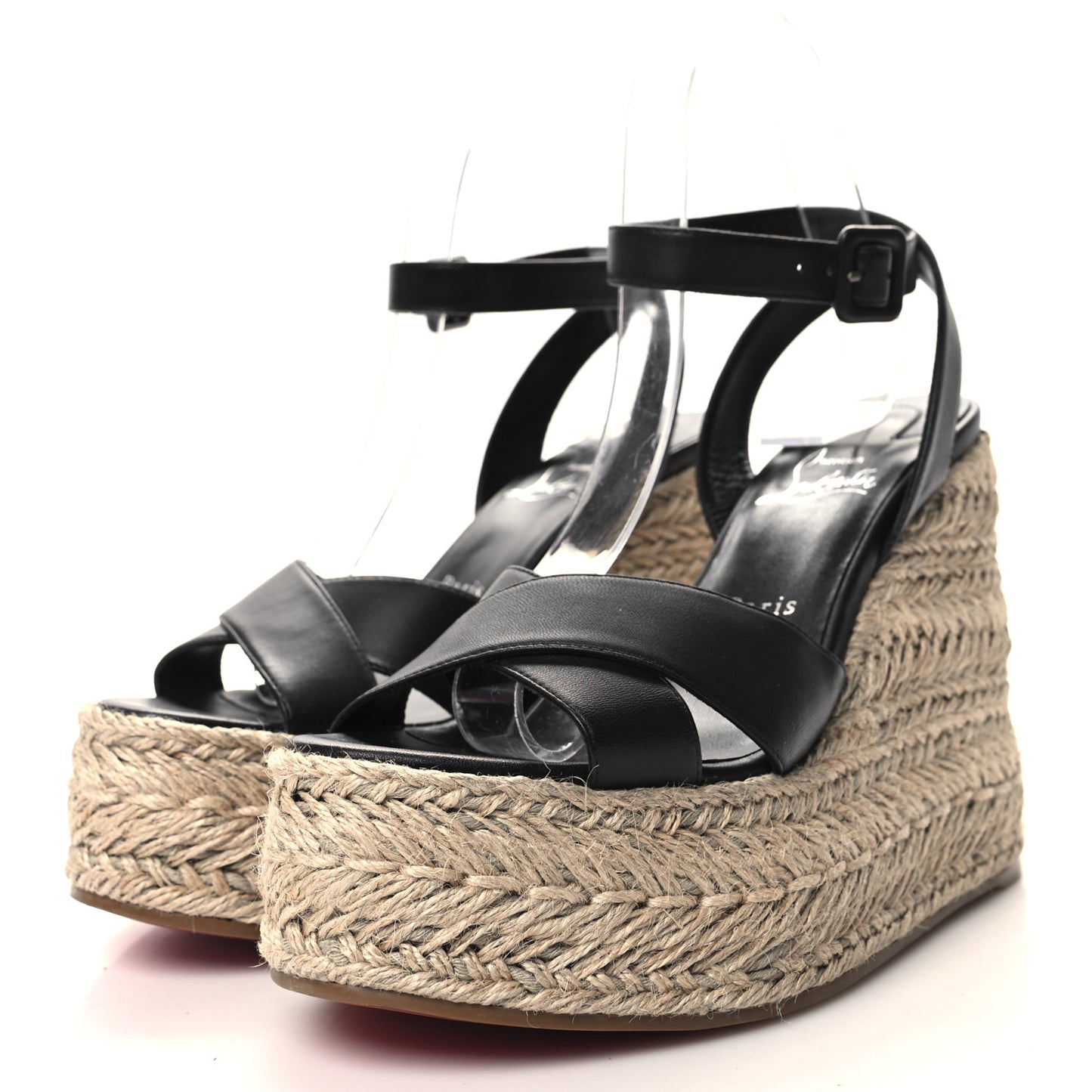 Goatskin Mariza Zeppa 130 Espadrille Sandals 38 Black