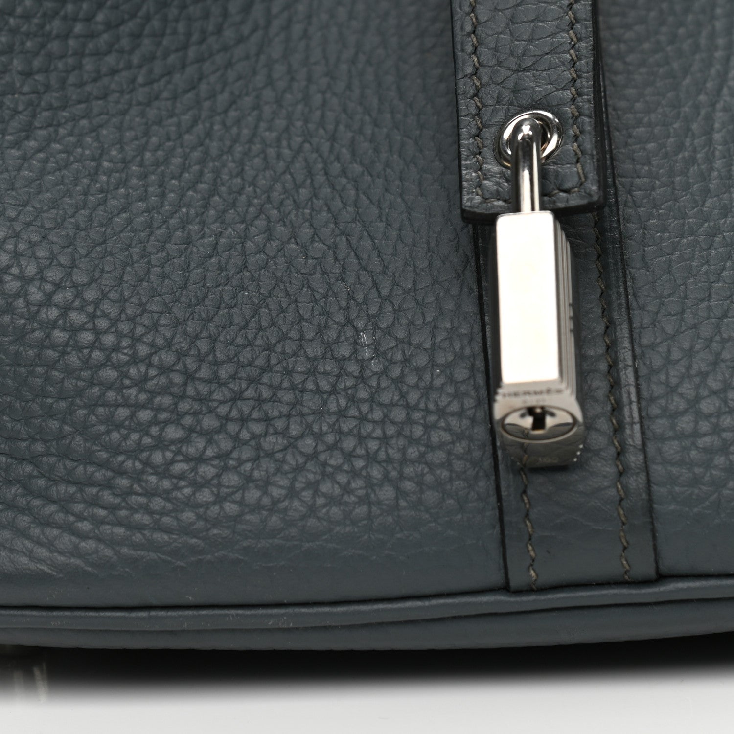 Hermes Taurillon Clemence Picotin Lock 26 GM Bleu Ocean 10 of 12