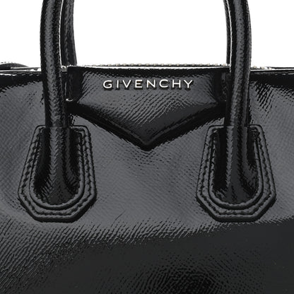 Givenchy Textured Patent Calfskin Mini Antigona Black 8 of 13