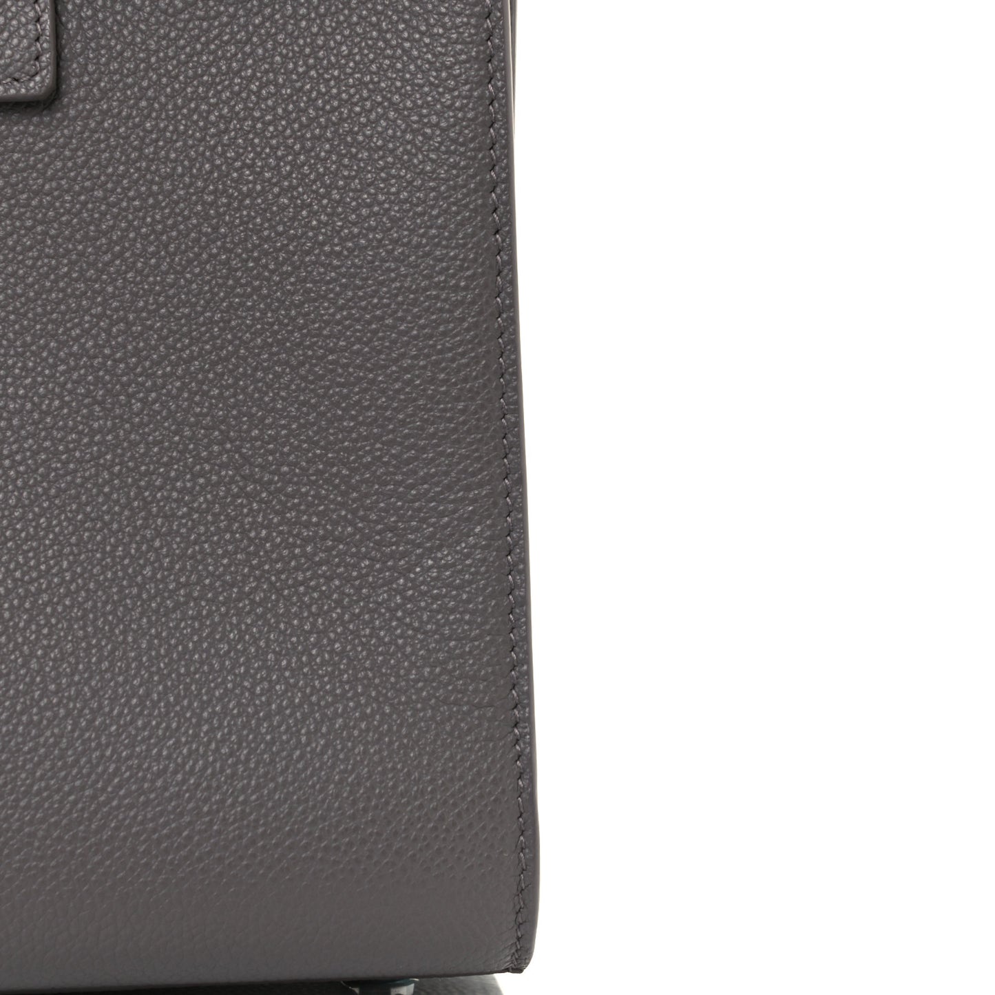 Grained Calfskin Baby Sac De Jour Fog