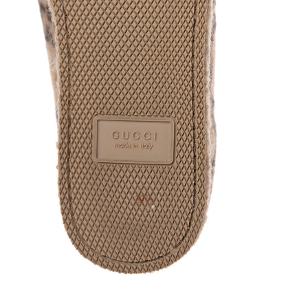 Gucci Covered Wool GG Monogram Womens Fria Horsebit Loafers 39.5 Beige Ebony Black Butterscotch 8 of 10
