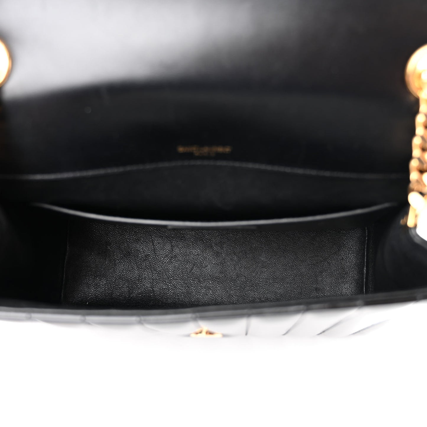 Patent Matelasse Monogram Large Vicky Chain Bag Black