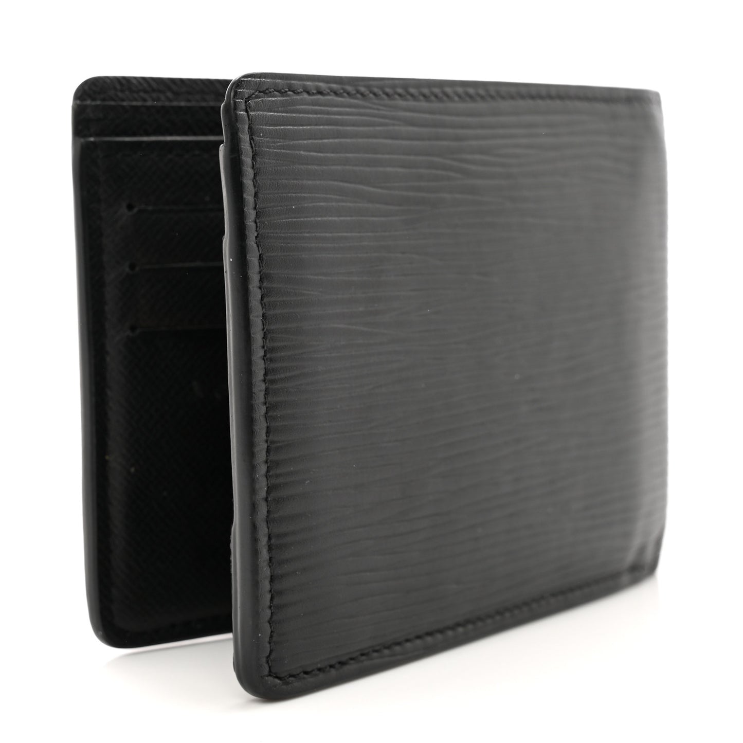 LOUIS VUITTON Epi LV Circle Bi-Fold Wallet Black Yellow