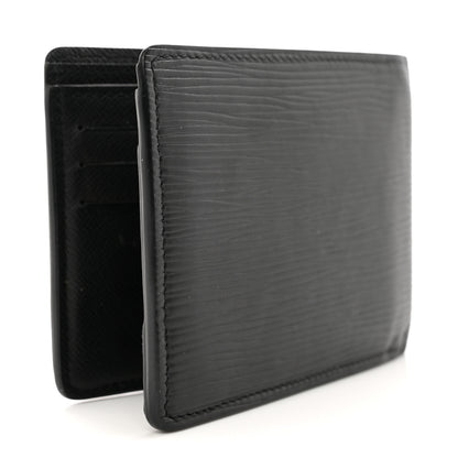 Louis Vuitton LOUIS VUITTON Epi LV Circle Bi-Fold Wallet Black Yellow 3 of 10