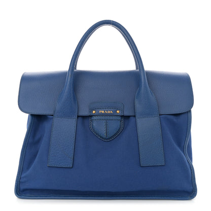 Prada Canapa Cinghiale Flap Tote Royal 1 of 13
