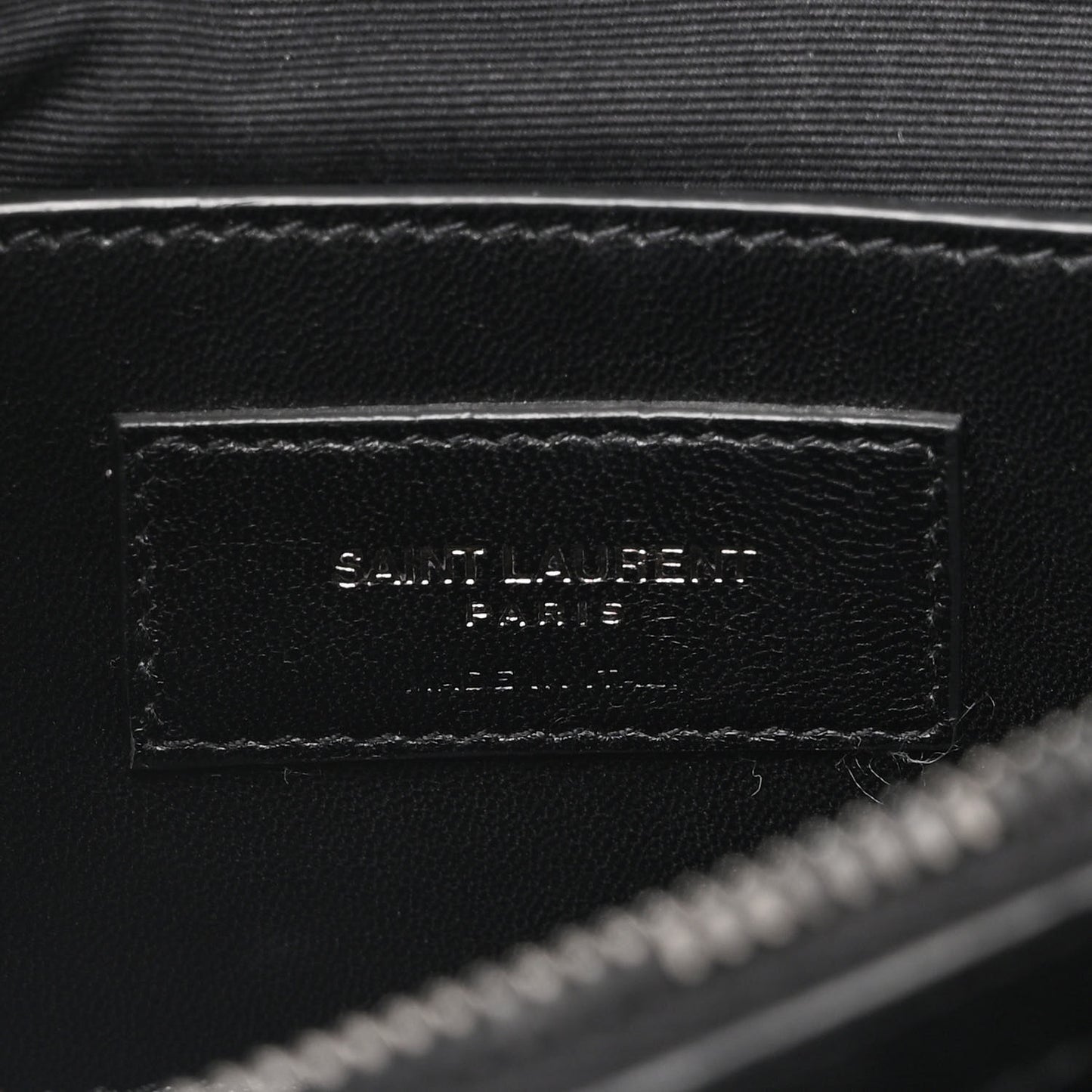 Sheepskin Matelasse Chevron Monogram Monochrome Medium College Bag Black