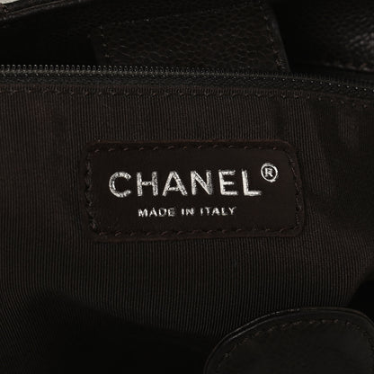 Chanel Caviar Quilted Petit Shopping Tote PST Dark Brown 6 of 10