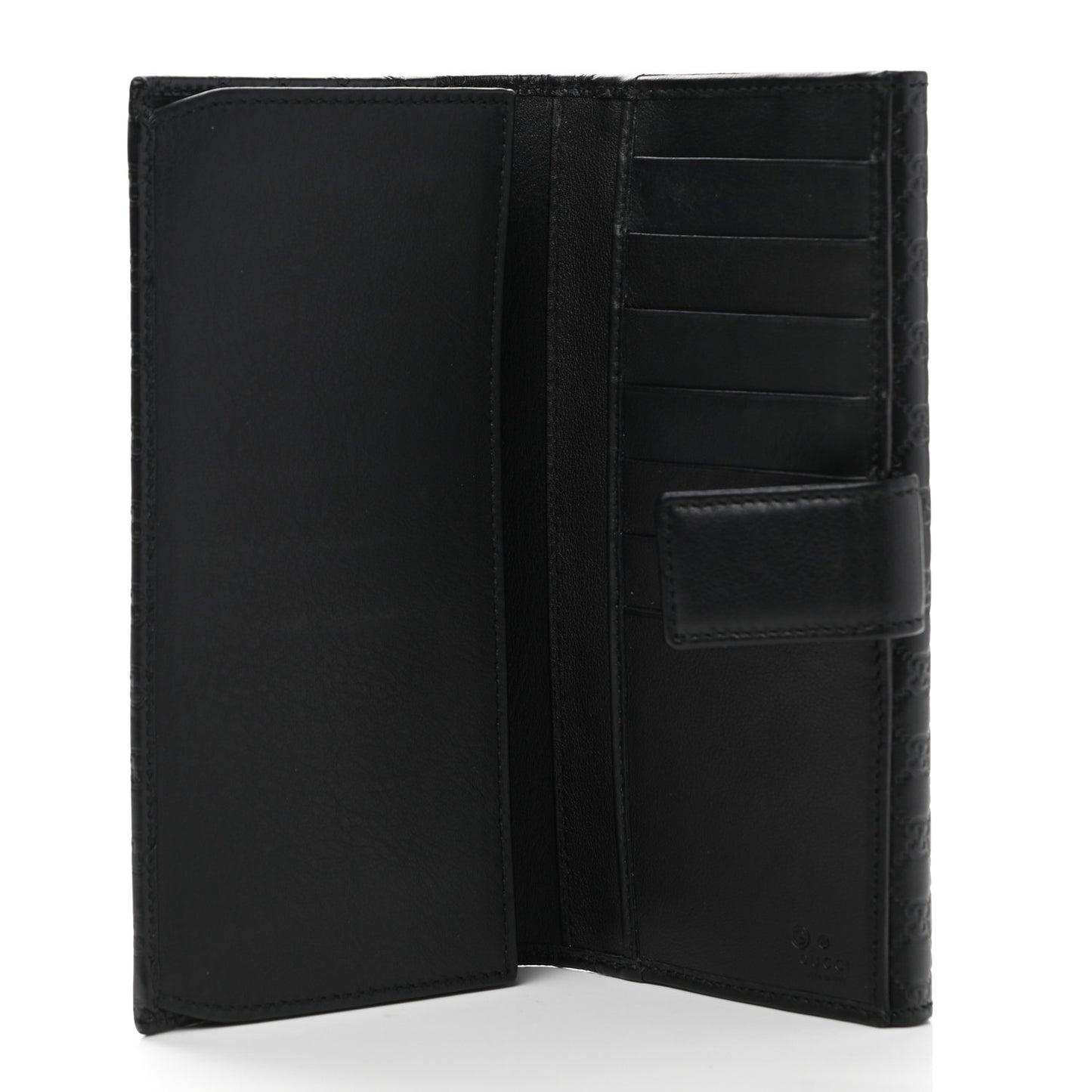 Microguccissima Continental Flap Wallet Black