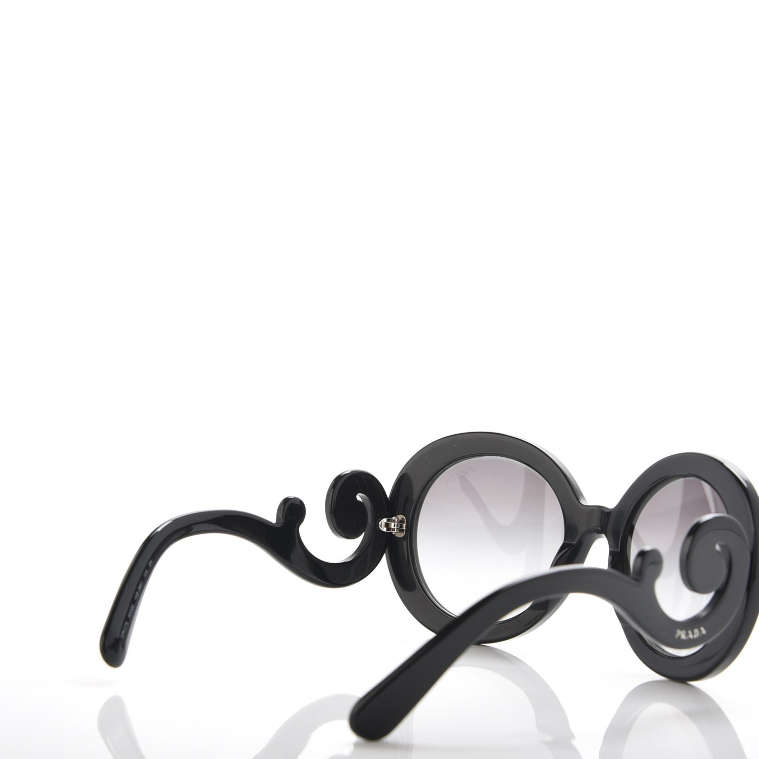 Prada Baroque Sunglasses SPR 27N Black 4 of 7