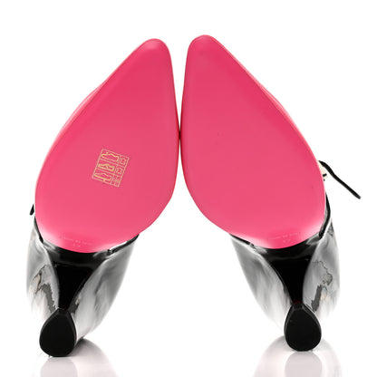 Chanel Patent Calfskin CC Pumps 42 Pink Black 5 of 11