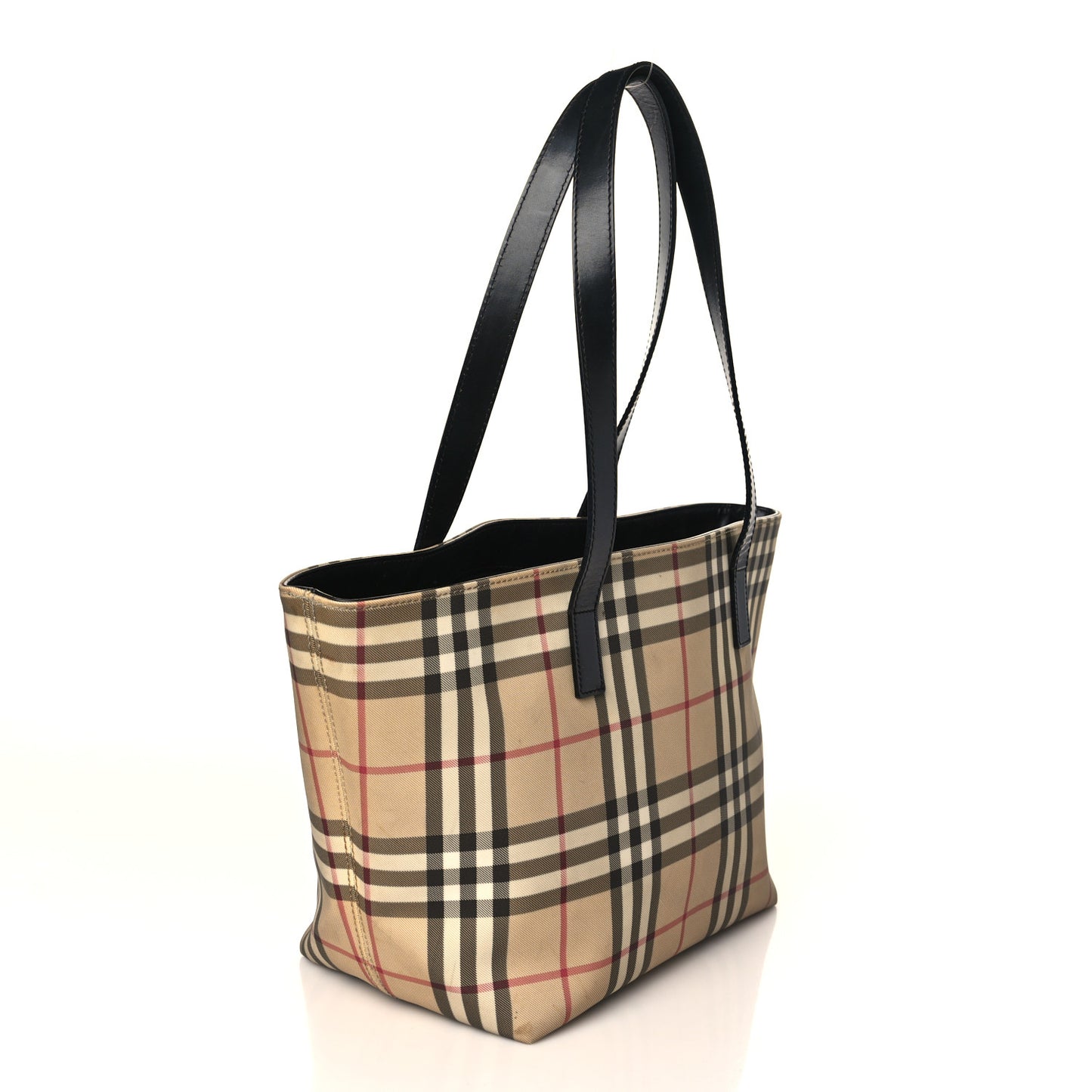 Canvas House Check Tote Black