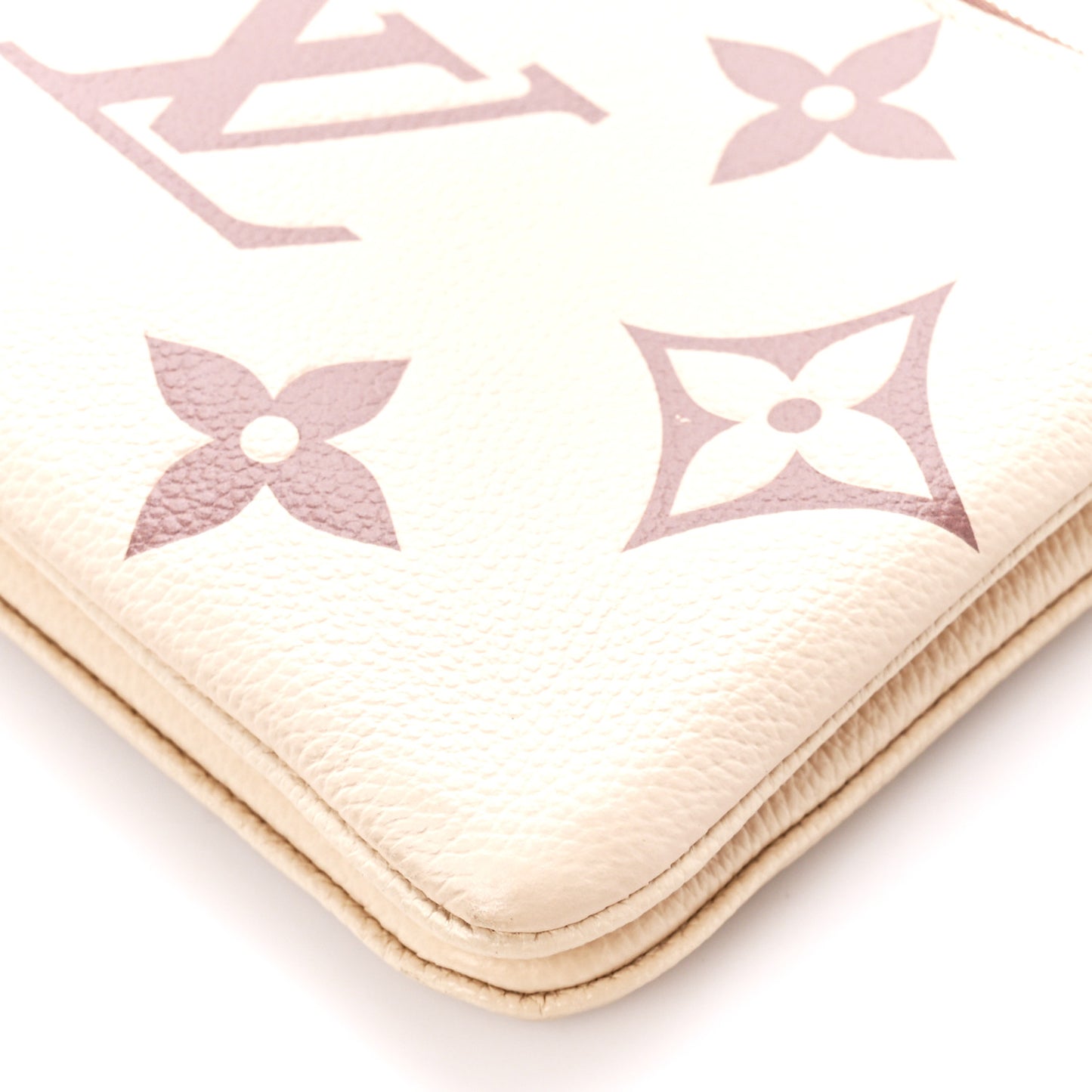 Empreinte Monogram Giant Double Zip Pochette Creme Bois de Rose