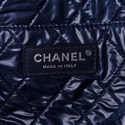 Chanel Nylon Cat Emoticon Tote Navy Silver 6 of 10