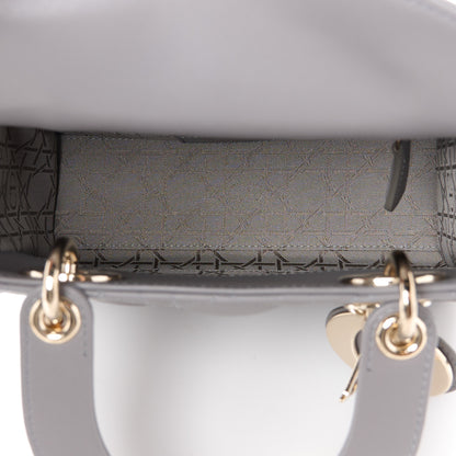 Christian Dior Lambskin Cannage Small My ABCDior Lady Dior Grey 5 of 11