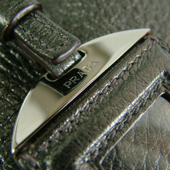 Cervo Shine Metallic Vitadino Tote Grey