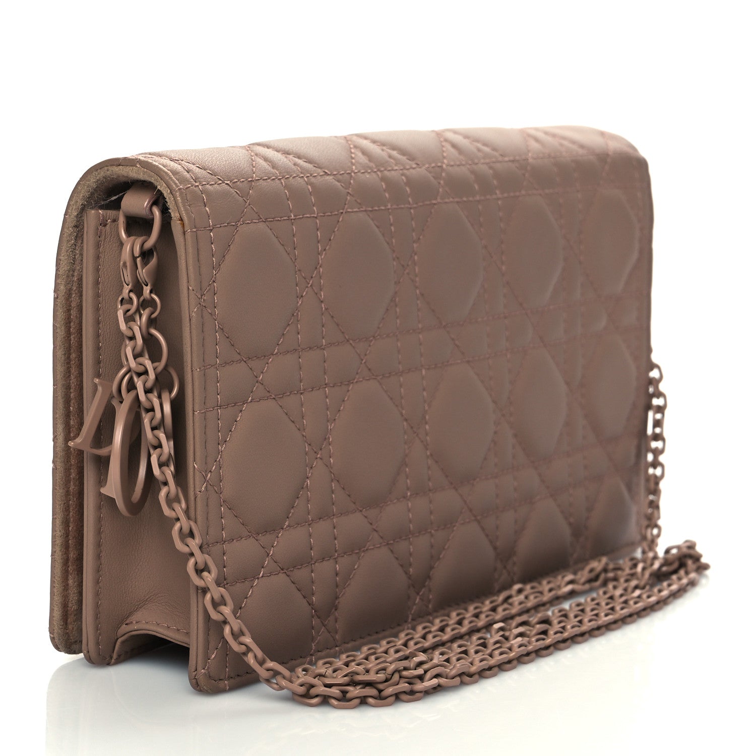 Christian Dior Ultra Matte Calfskin Cannage Lady Dior Clutch Fard 4 of 10