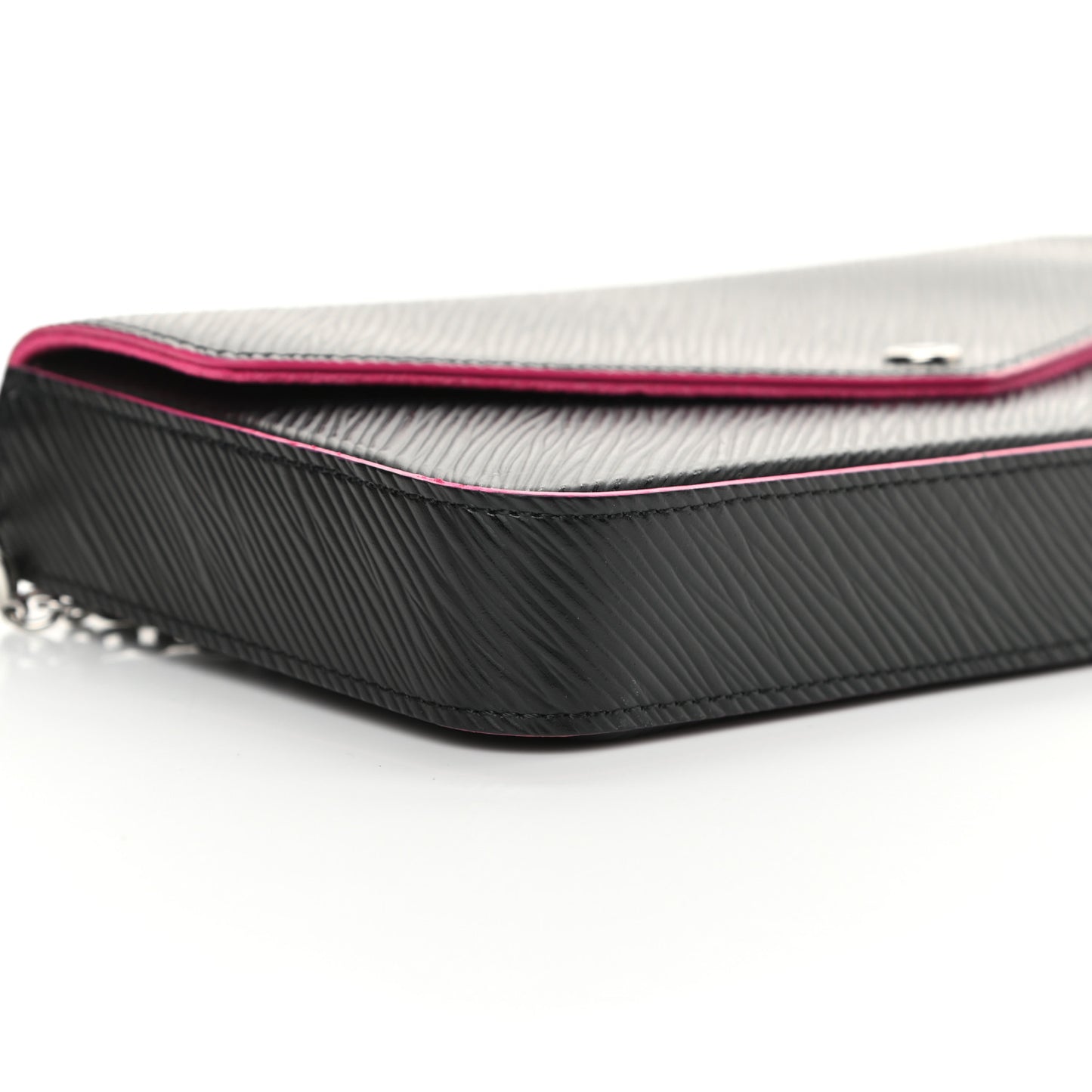 Epi Pochette Felicie Black Hot Pink
