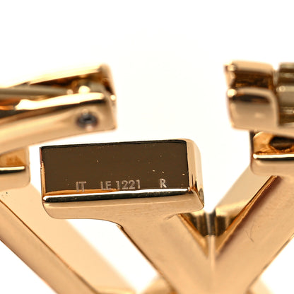 Louis Vuitton Metal Louise Hoop Earrings Gold 4 of 6