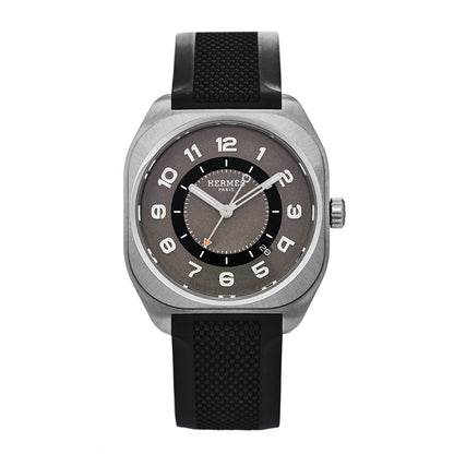 Hermes Titanium Rubber 39mm H08 Automatic Watch Noir 1 of 5