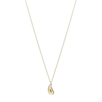 Tiffany 18K Yellow Gold 12mm Elsa Peretti Teardrop Pendant Necklace 2 of 7