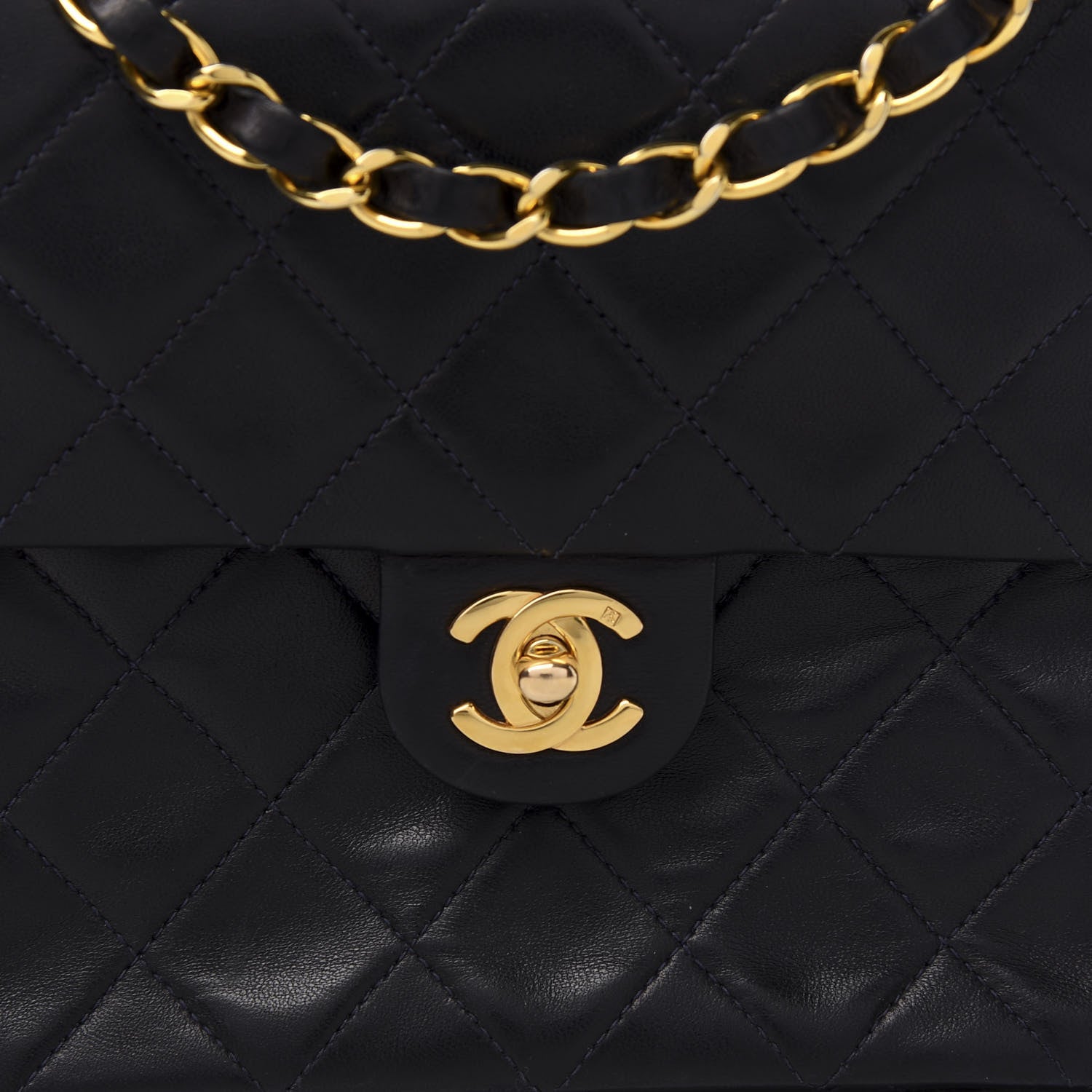 Chanel Lambskin Quilted Mini Square Flap Black 11 of 11