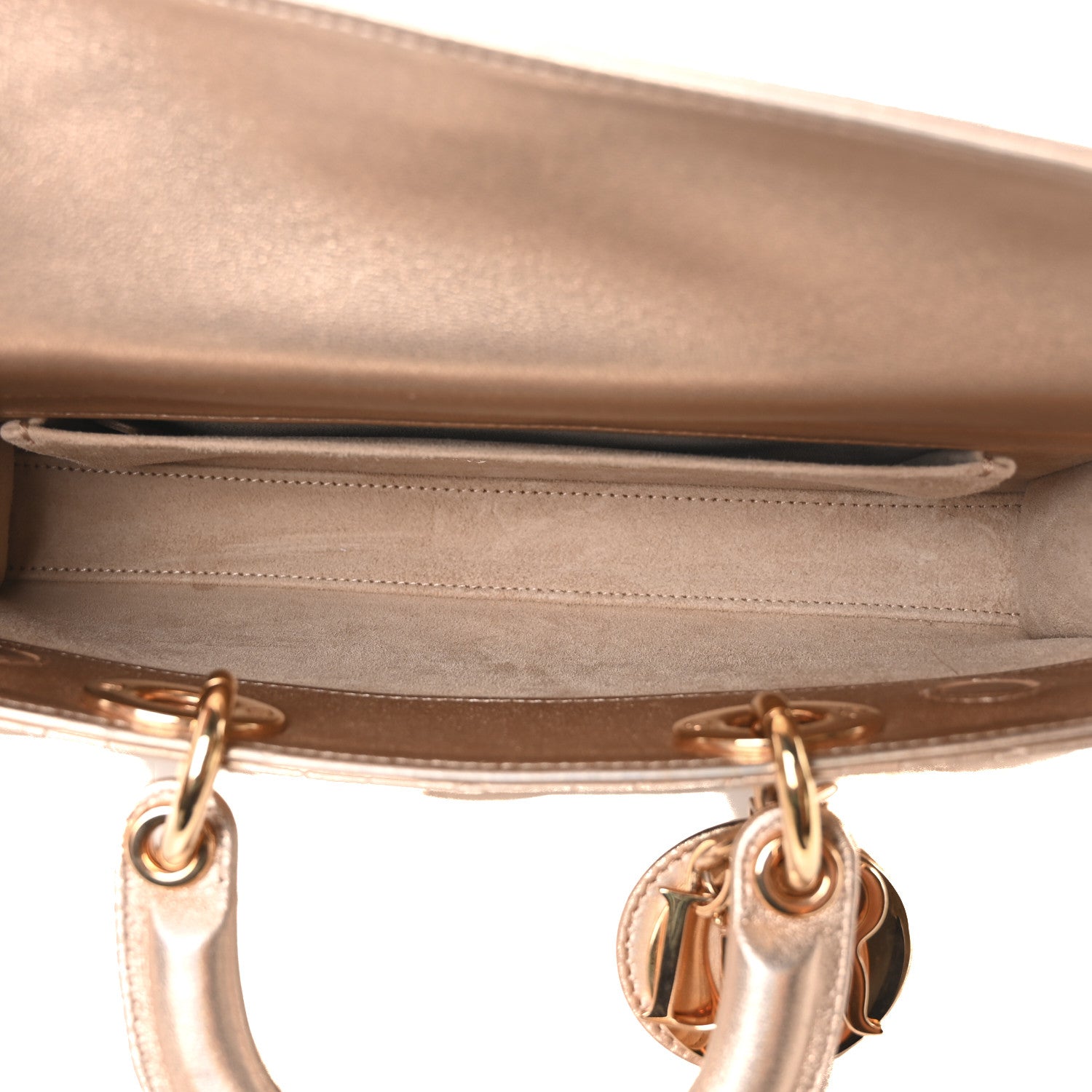 Christian Dior Metallic Lambskin Cannage Medium Lady D-Joy Pink 5 of 10