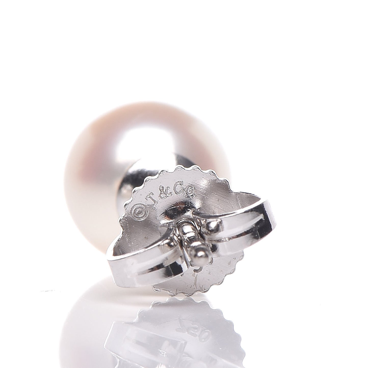 18K White Gold 7-7.5mm Pearl Stud Earrings