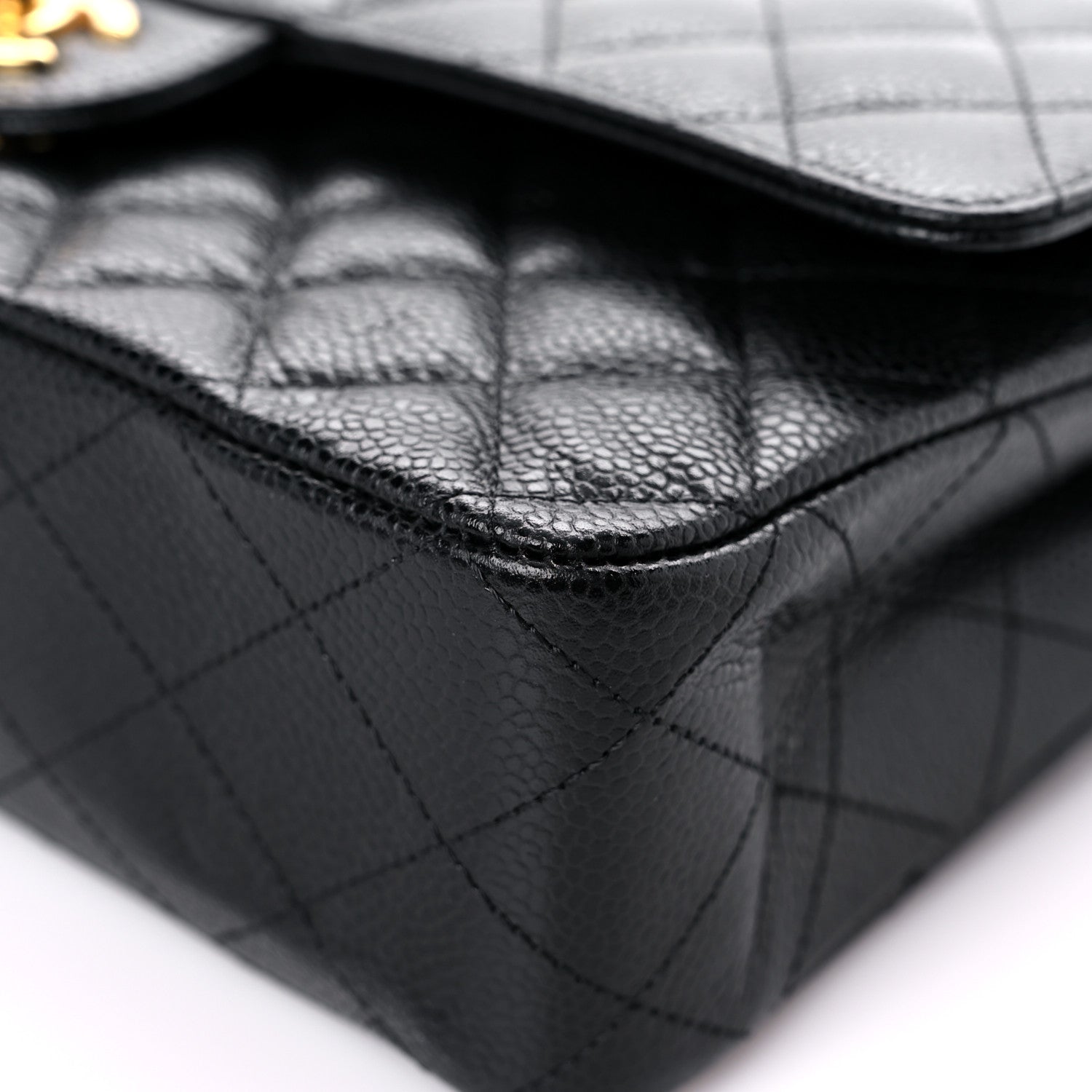 Chanel Caviar Quilted Medium Double Flap Black 9 of 12