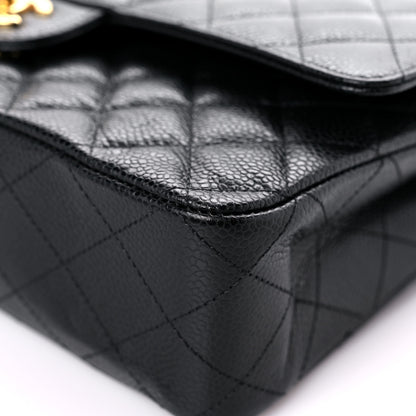Chanel Caviar Quilted Medium Double Flap Black 9 of 12