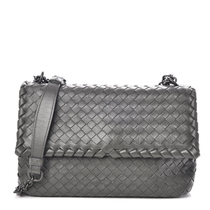 Bottega Veneta Nappa Intrecciato Medium Olimpia Bag Light Grey 1 of 11