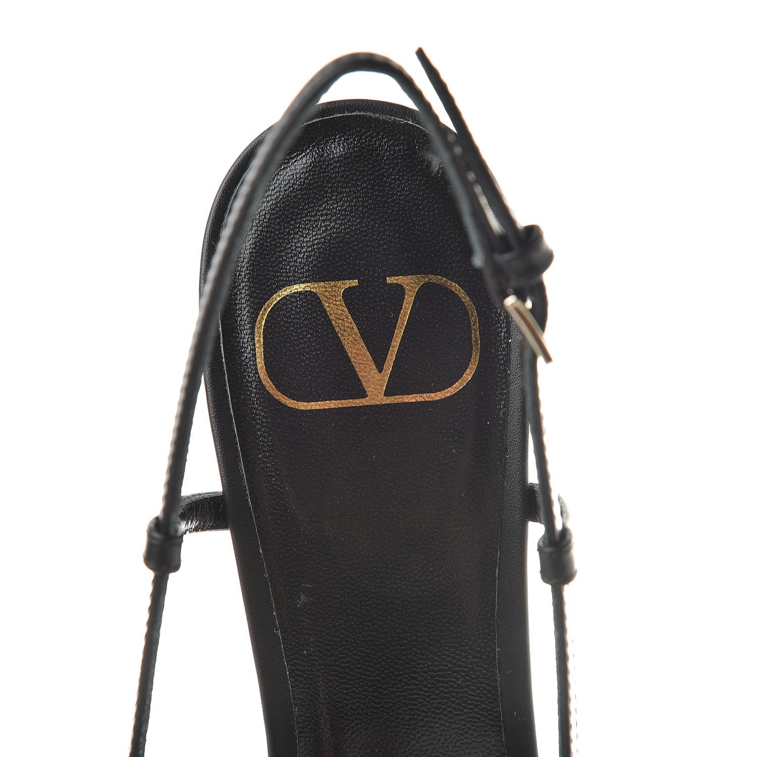 Valentino Garavani Calfskin Tonal Vlogo Slingback 80mm Pumps 37 Black 7 of 9